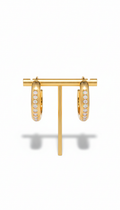 Gold Vermeil Tapered Hoop Earrings