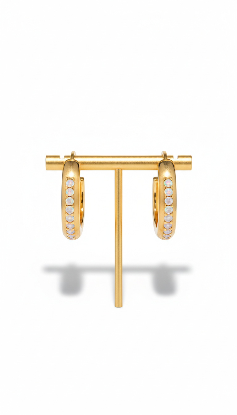 Gold Vermeil Tapered Hoop Earrings