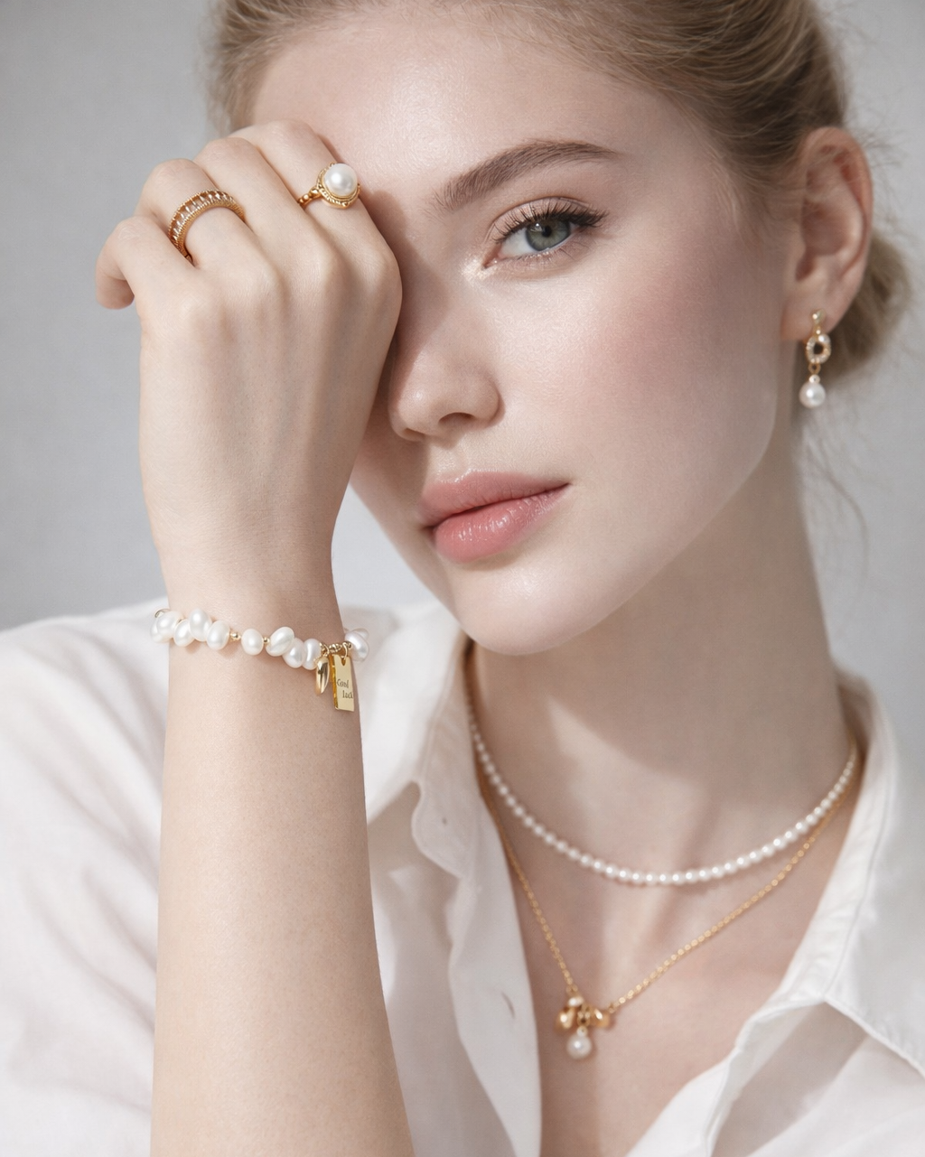 Lucky Heart Freshwater Pearl Bracelet