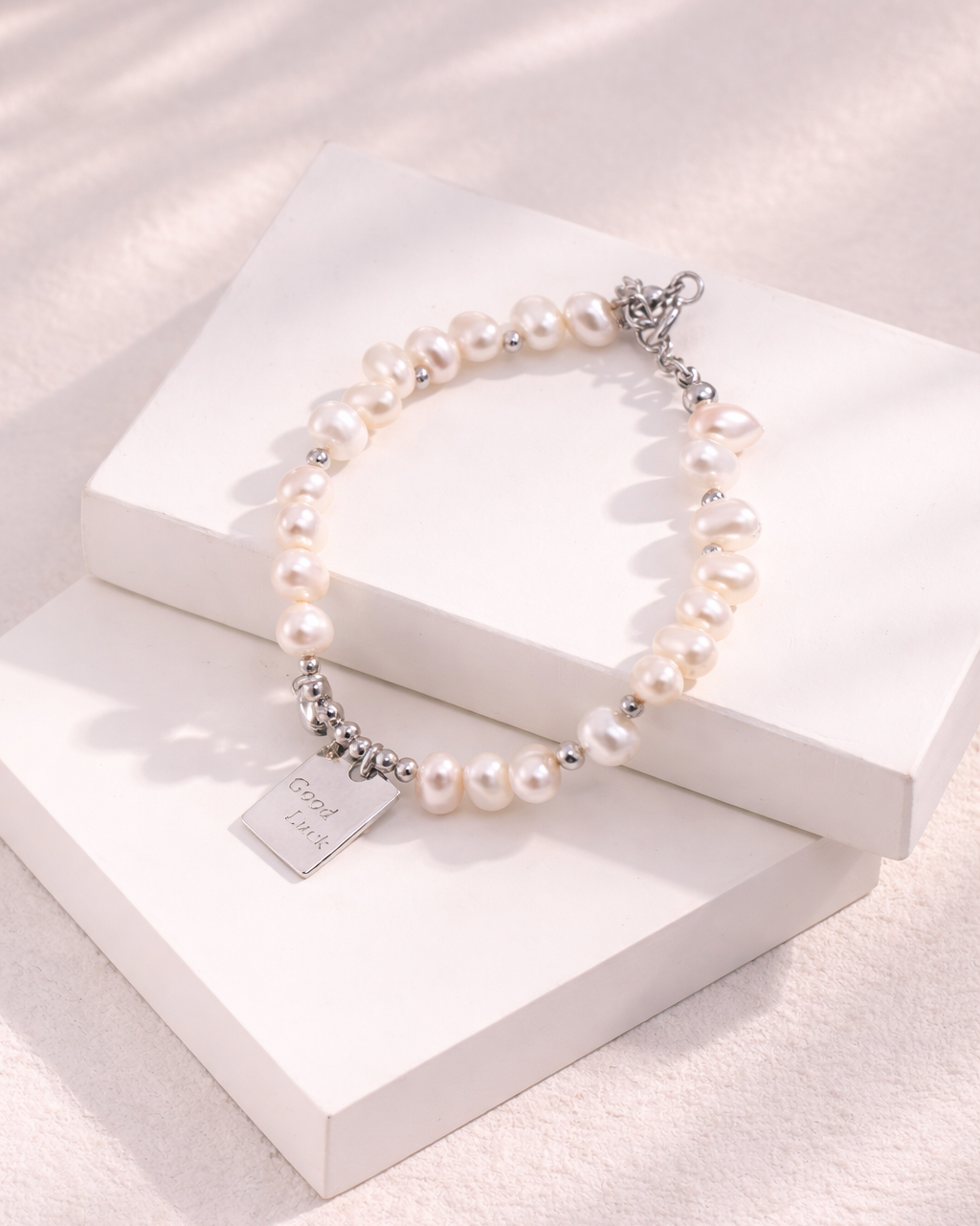 Lucky Heart Freshwater Pearl Bracelet