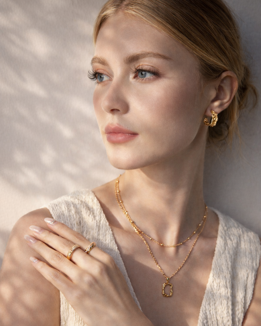 Molten Gold Hoop Earrings