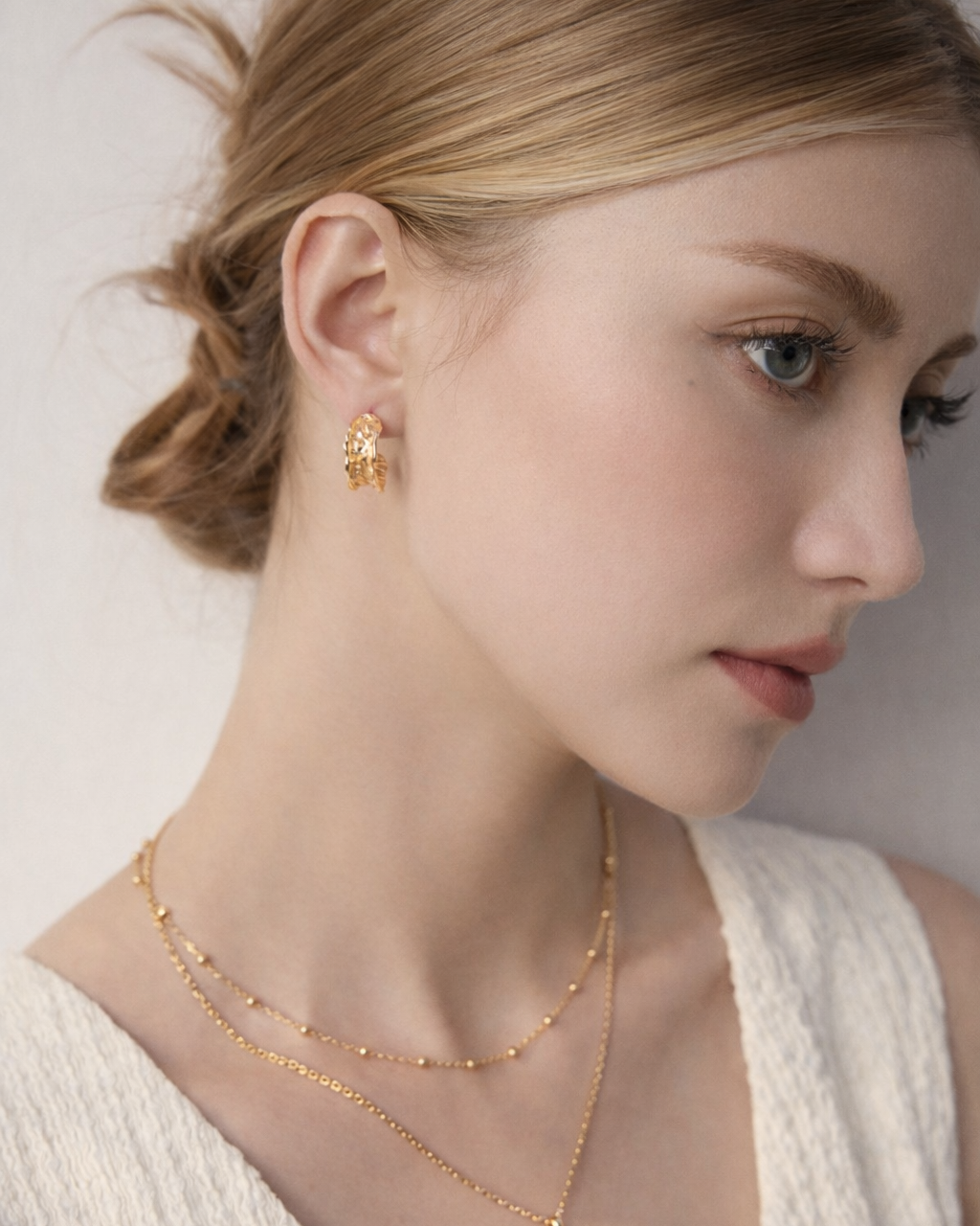 Molten Gold Hoop Earrings