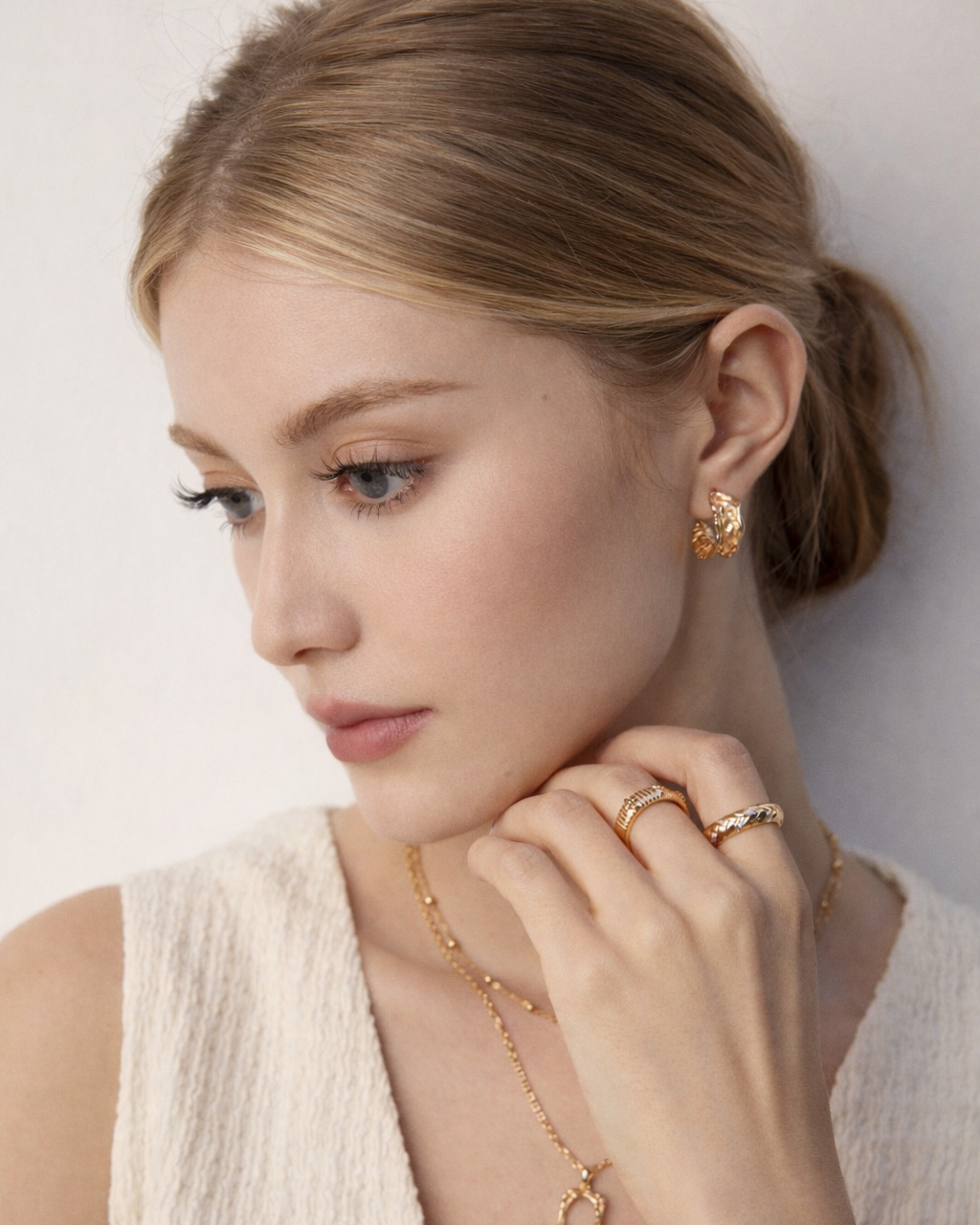 Molten Gold Hoop Earrings