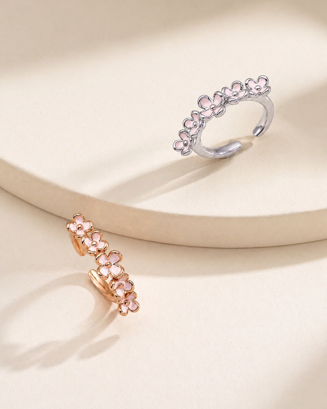 Pink Blossom Adjustable Flower Ring