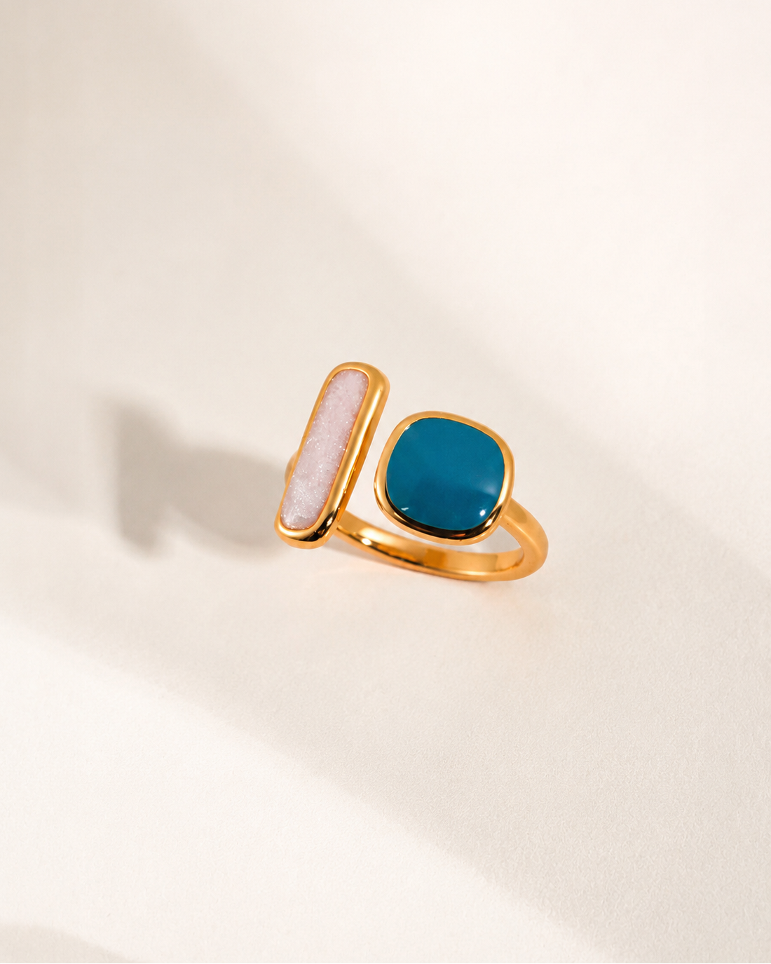 Azure Duo Adjustable Ring