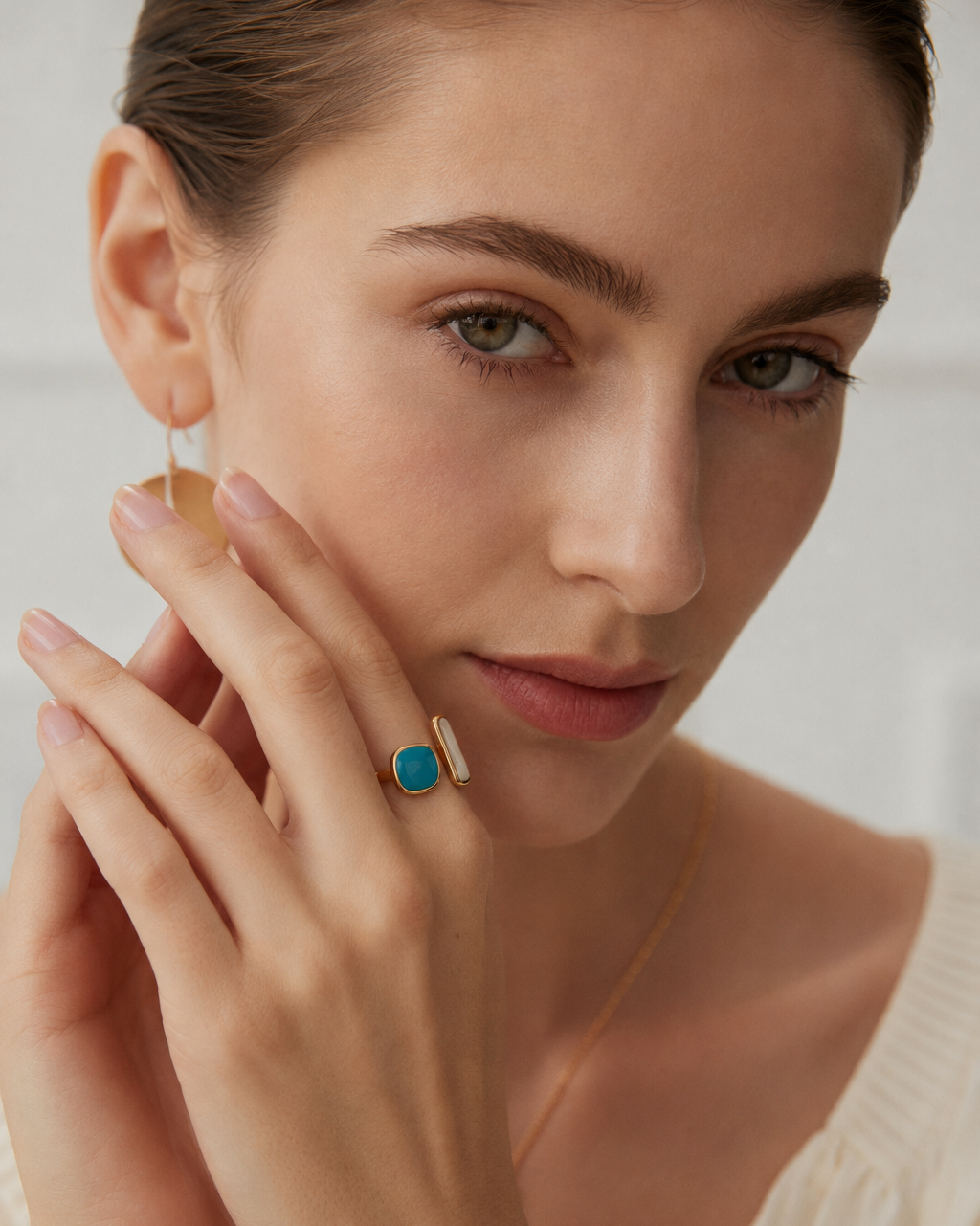 Azure Duo Adjustable Ring