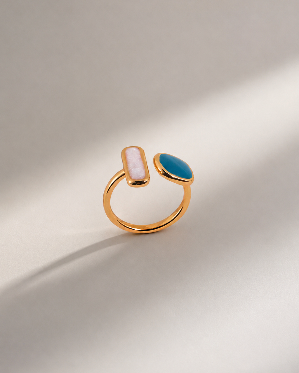 Azure Duo Adjustable Ring
