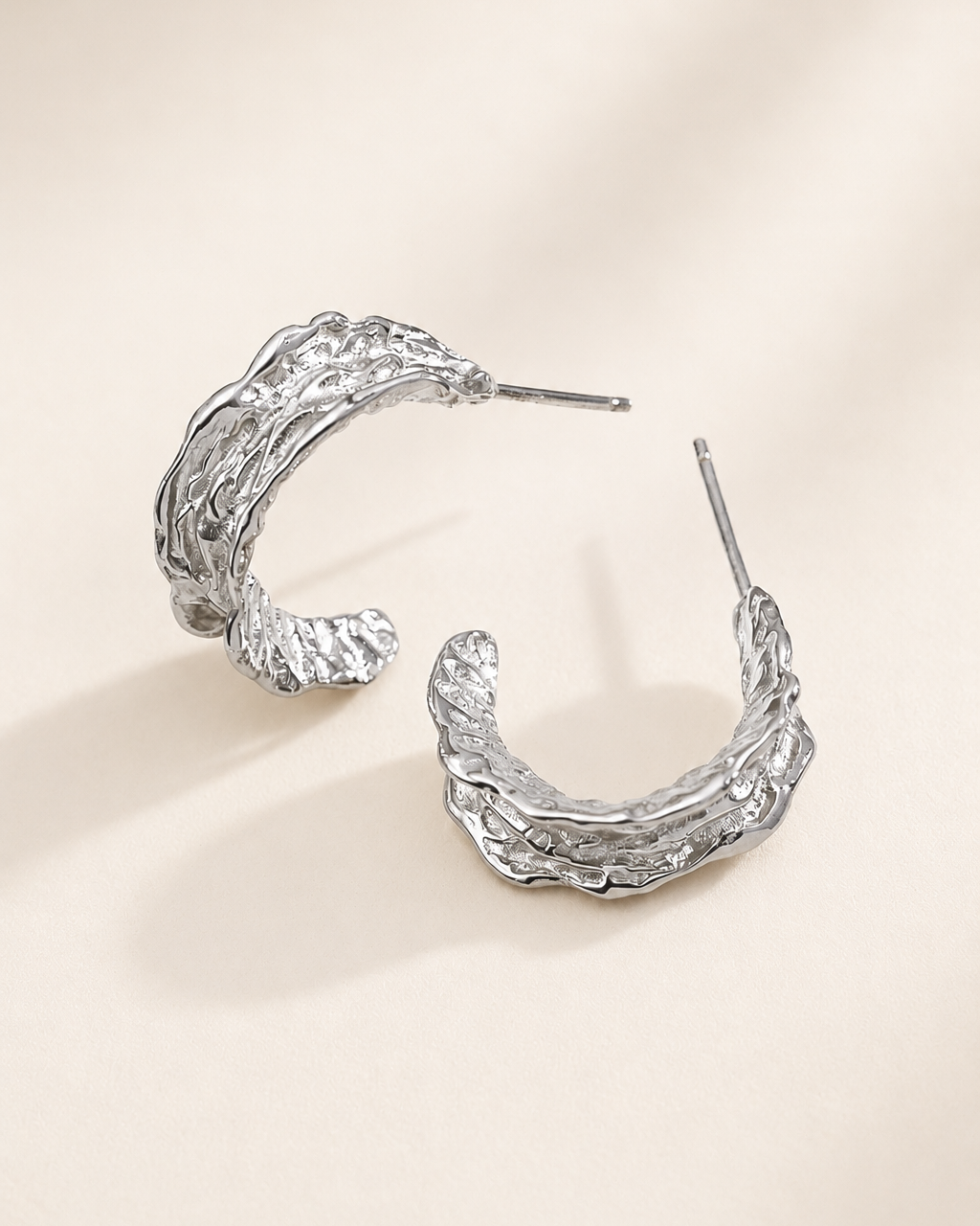 Molten Gold Hoop Earrings