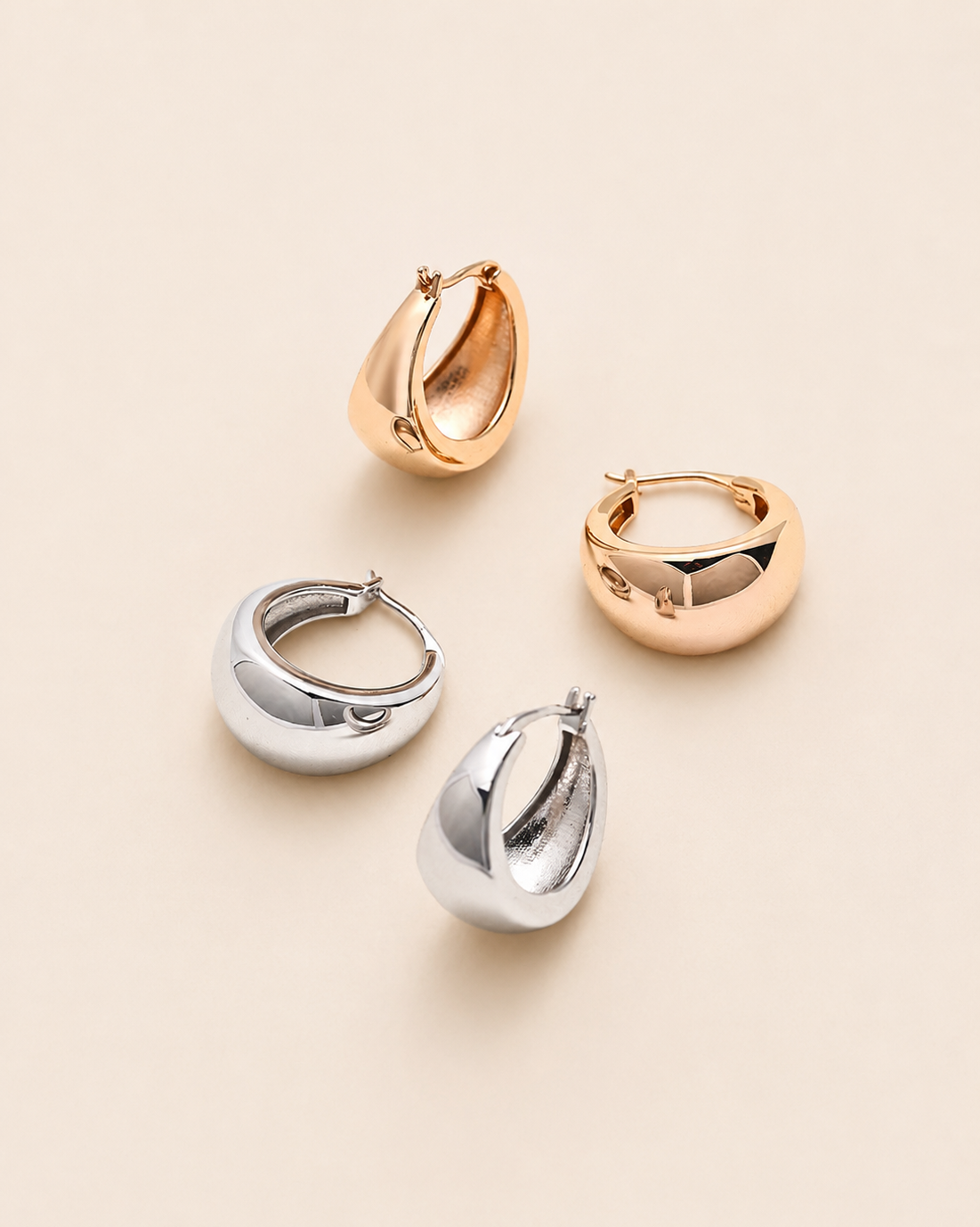 Aurora Dome Hoop Earrings
