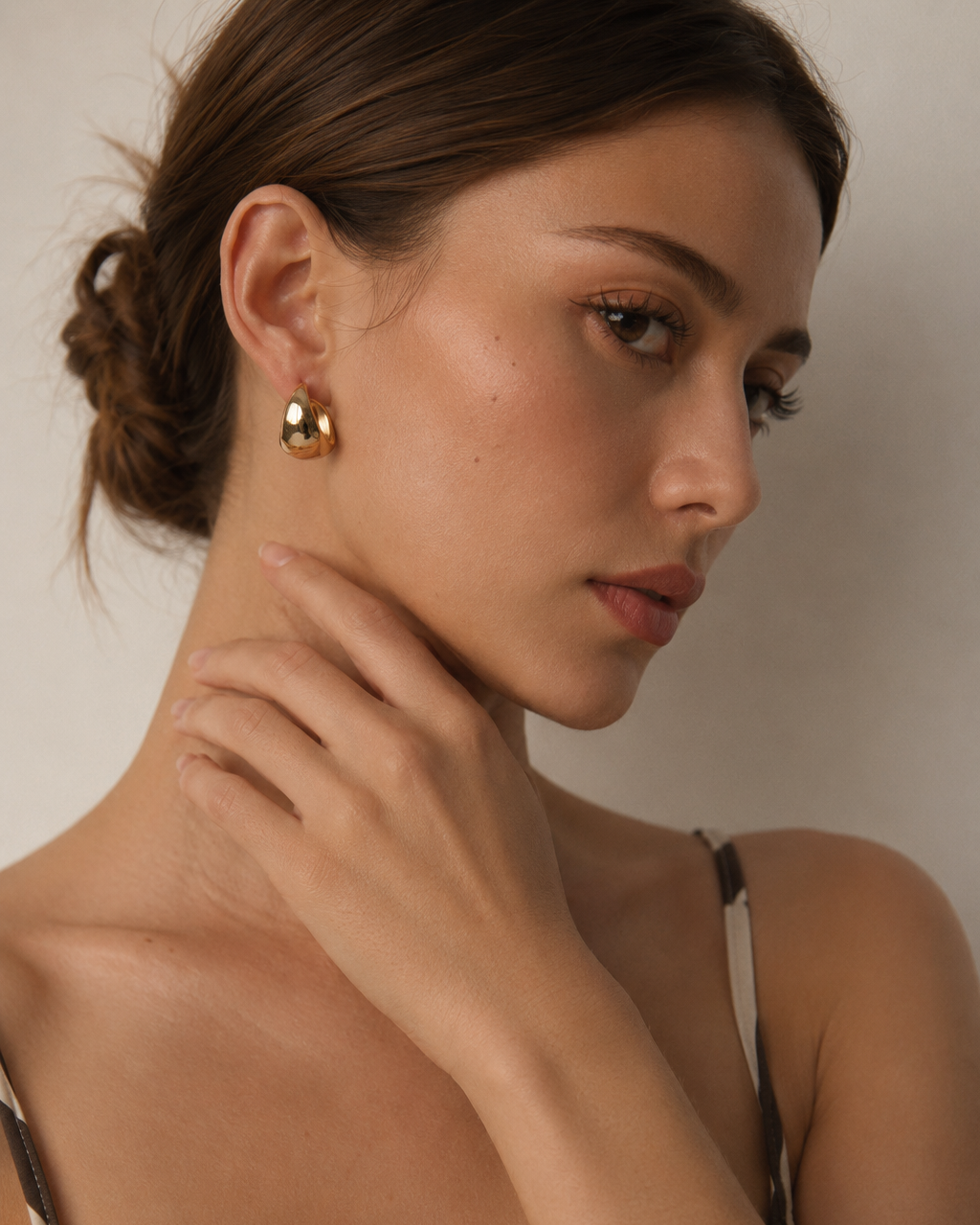 Aurora Dome Hoop Earrings