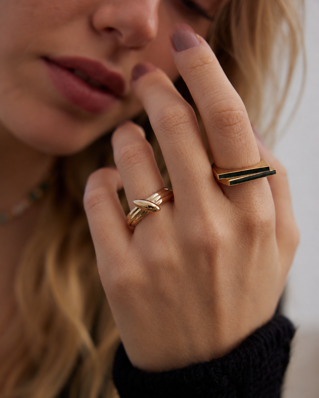 Sterling Silber Tropfenglasur Ring