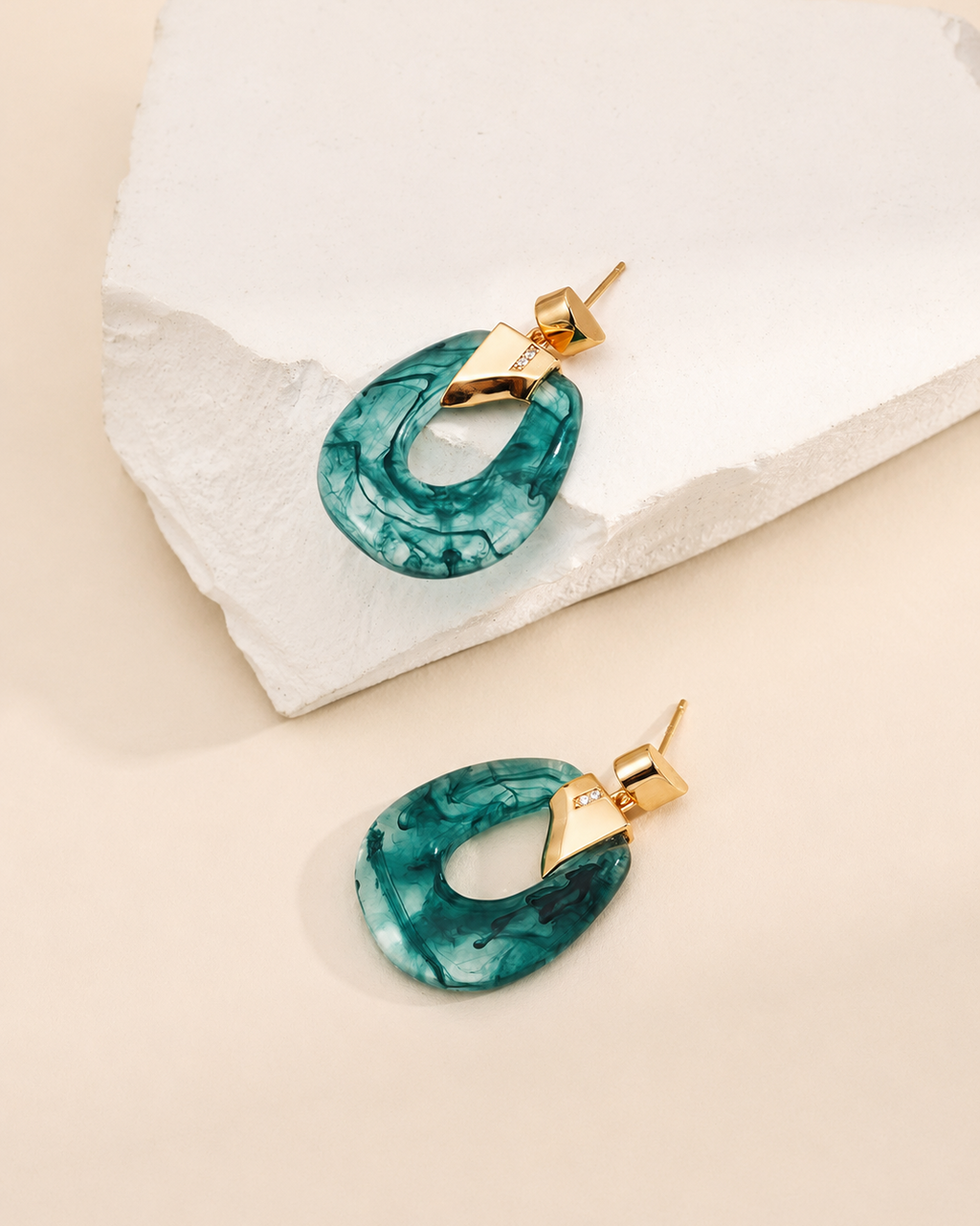 Marina Moss Drop Earrings