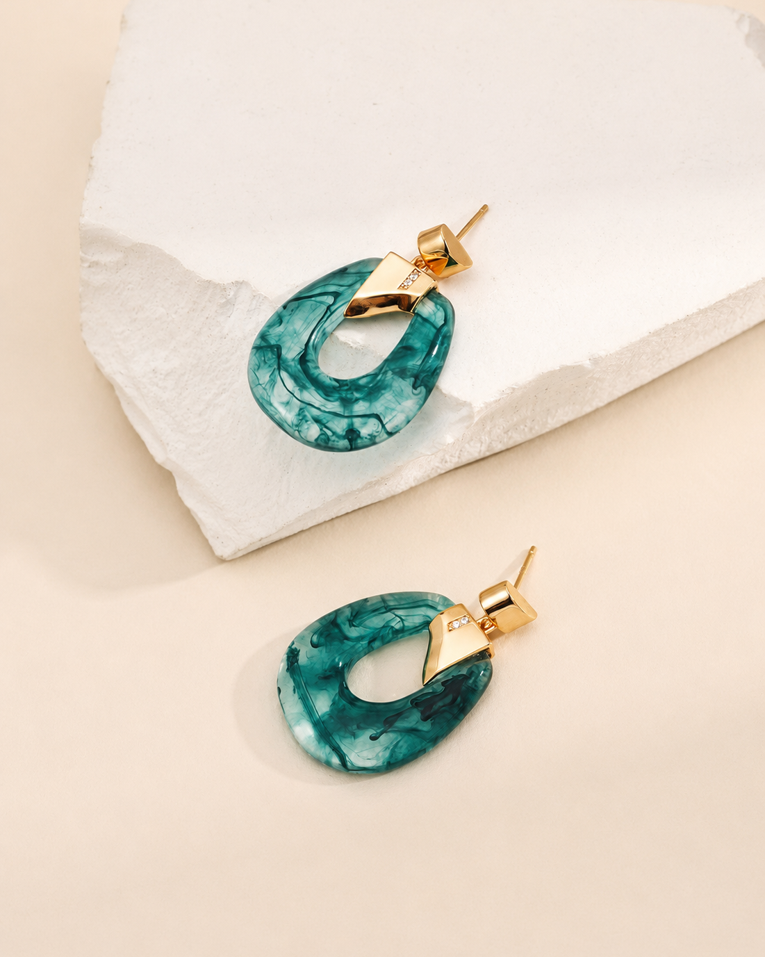 Marina Moss Drop Earrings