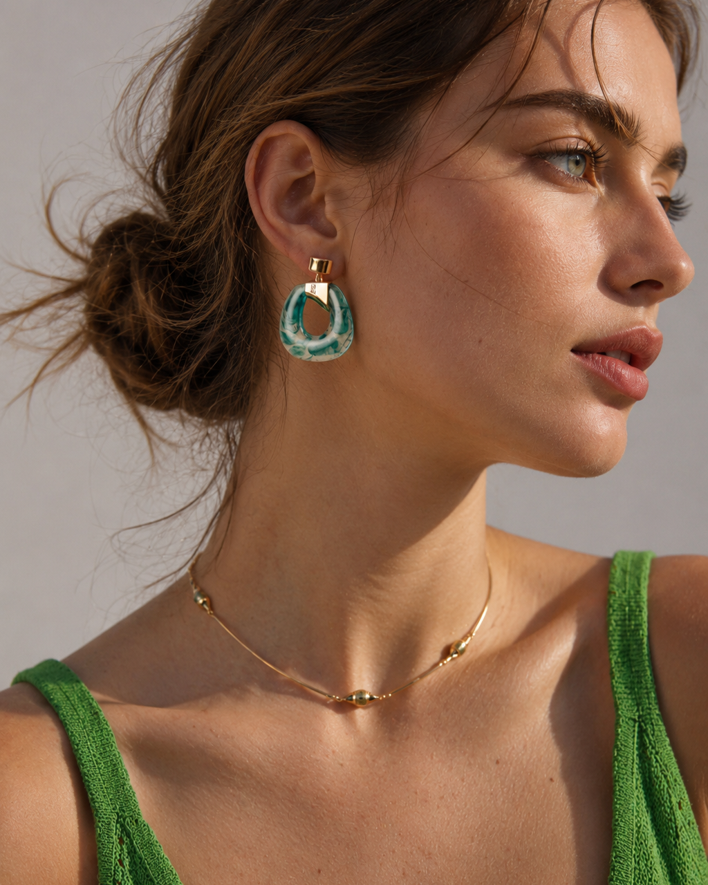 Marina Moss Drop Earrings