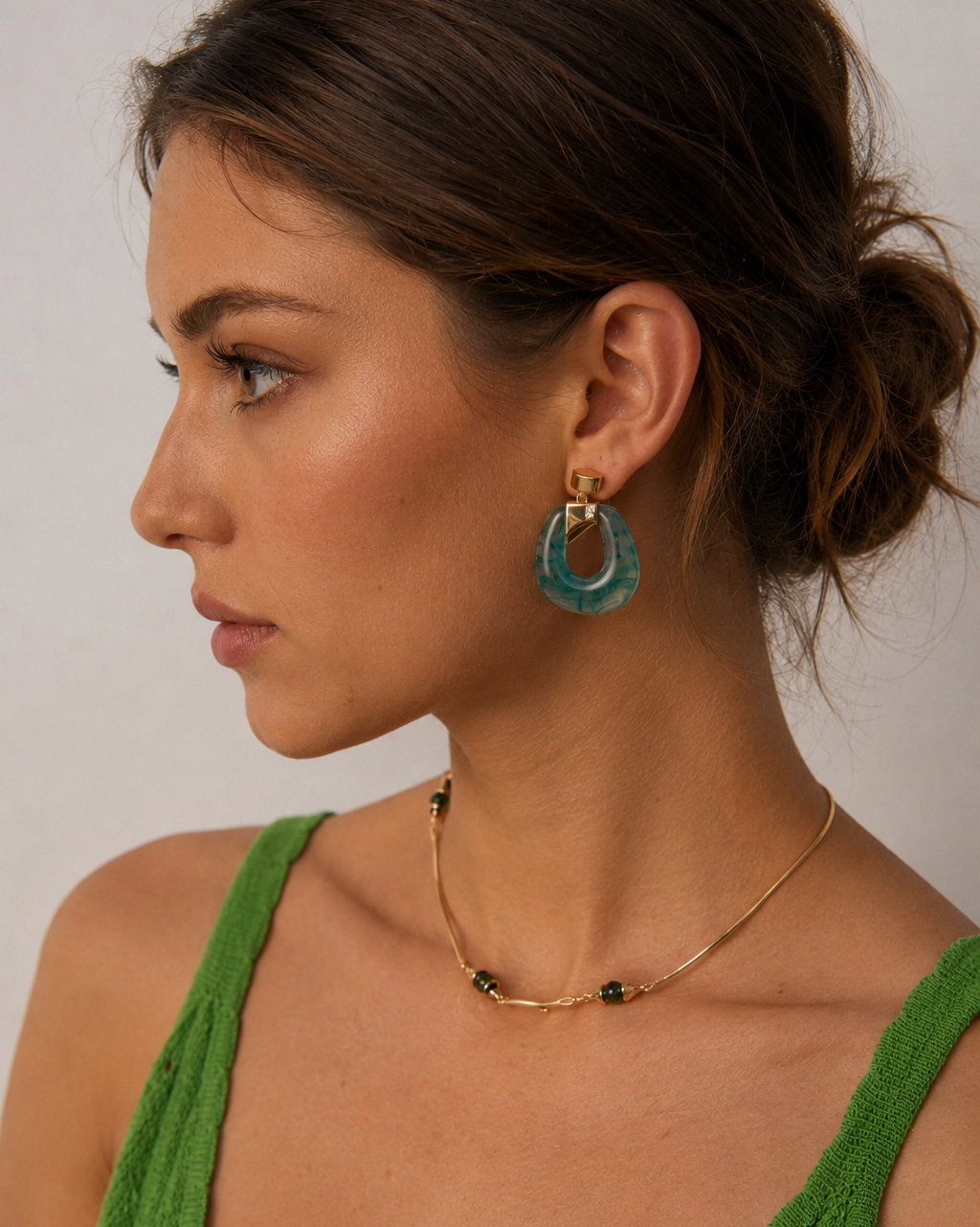 Marina Moss Drop Earrings