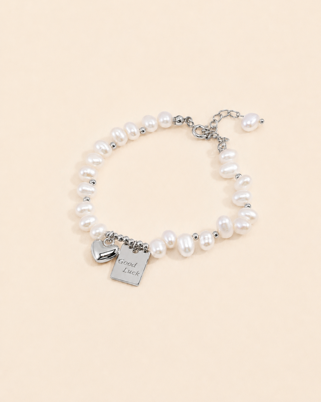 Lucky Heart Freshwater Pearl Bracelet