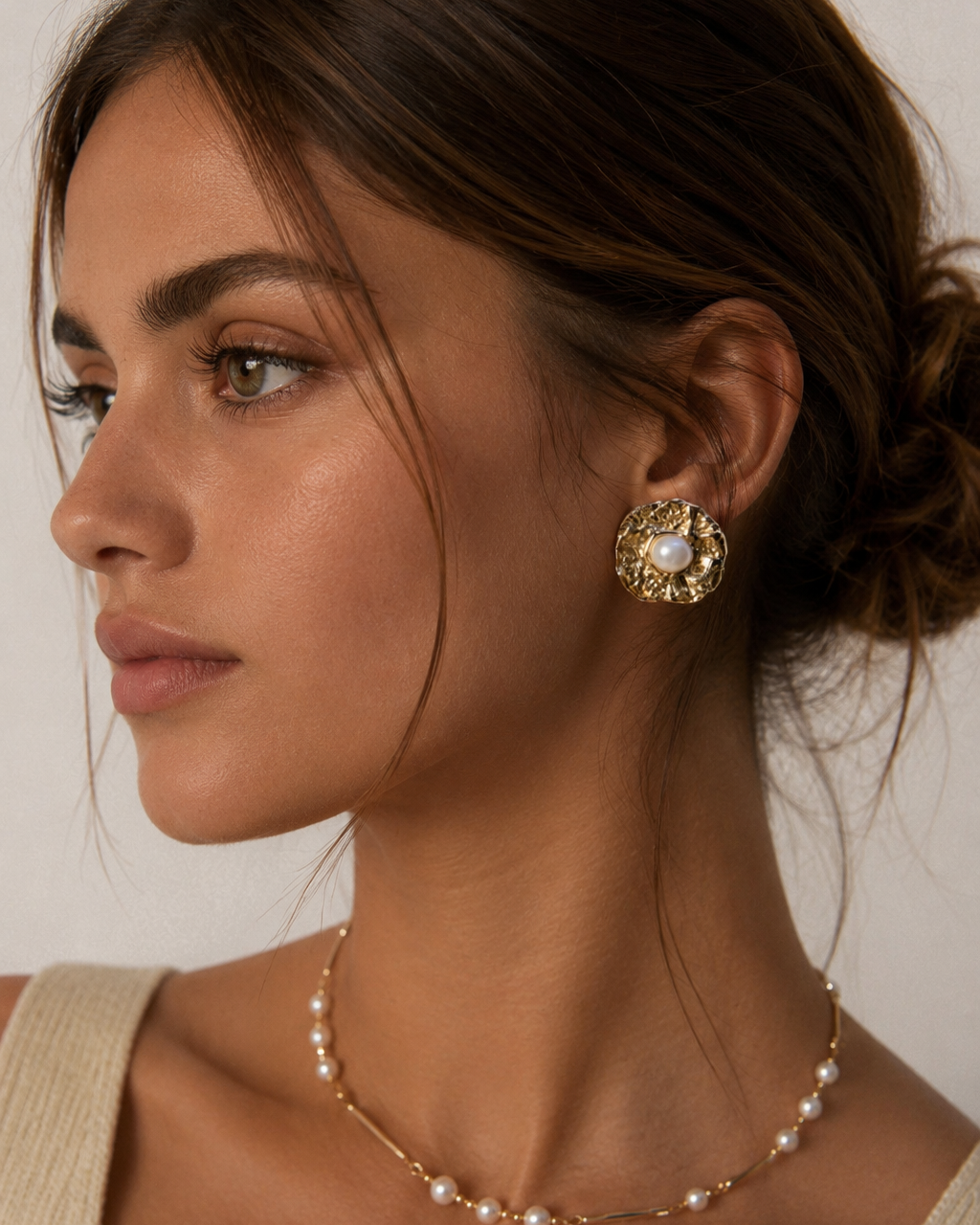 Aurelia Pearl Stud Earrings