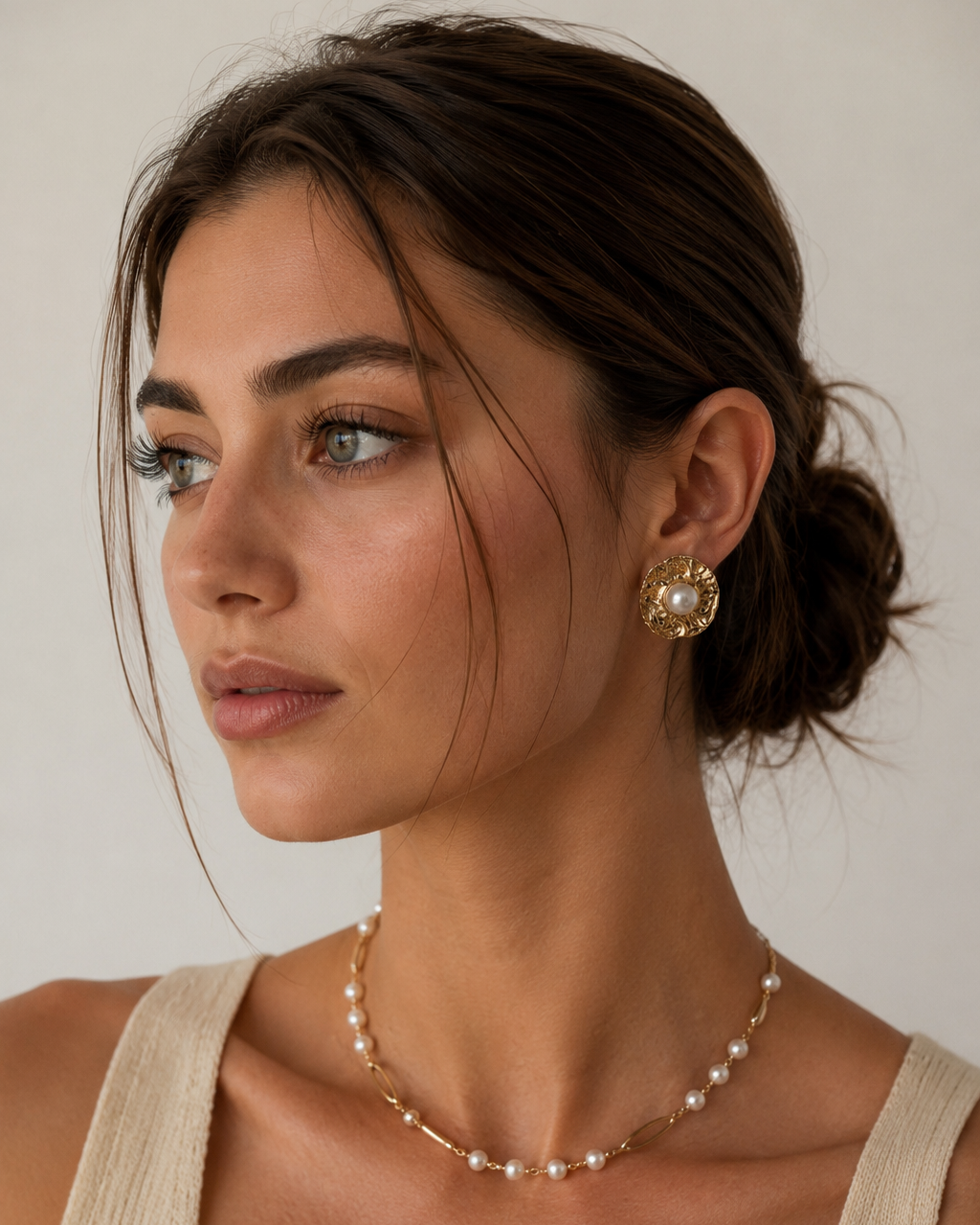 Aurelia Pearl Stud Earrings