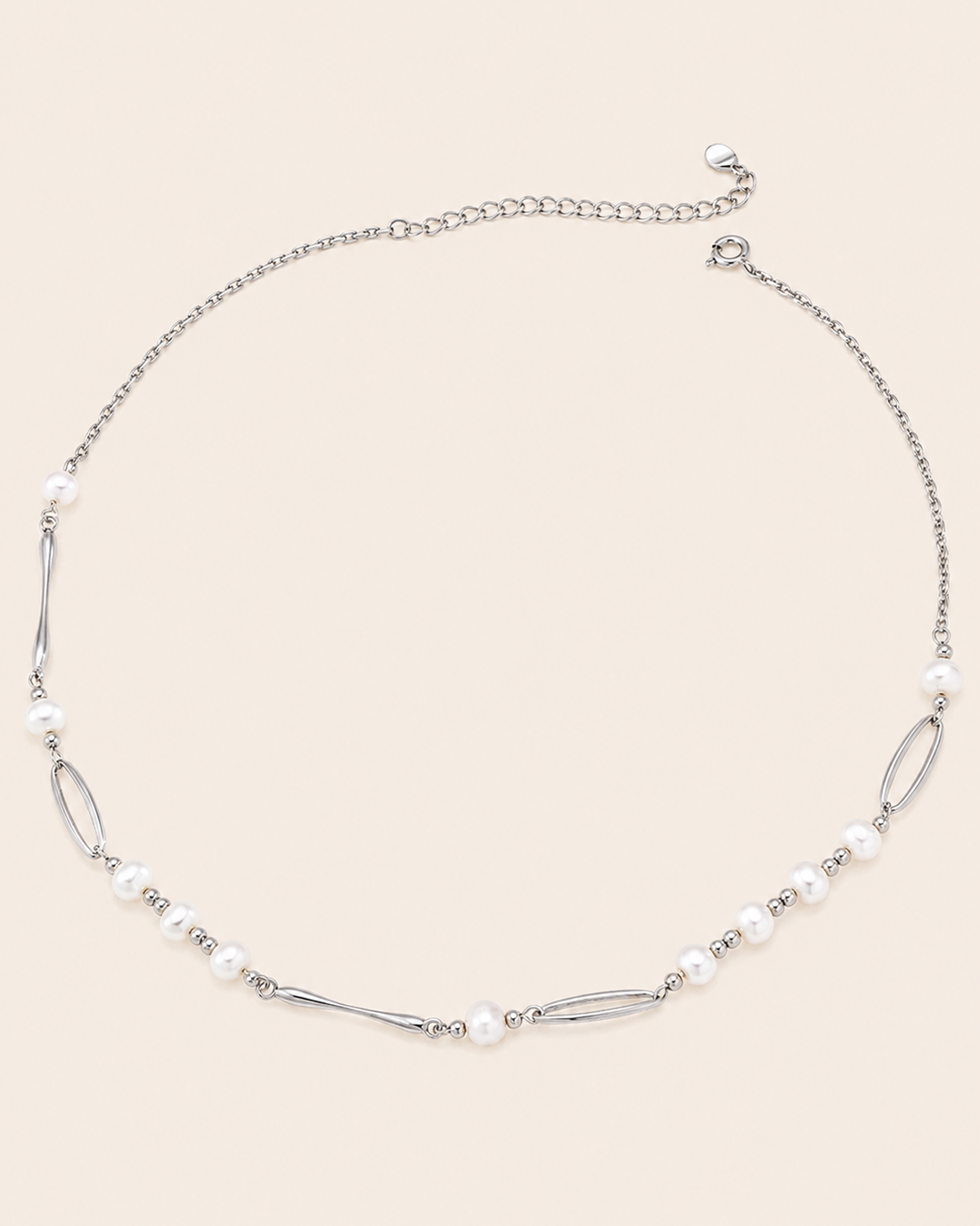 Aurora Pearl Link Necklace