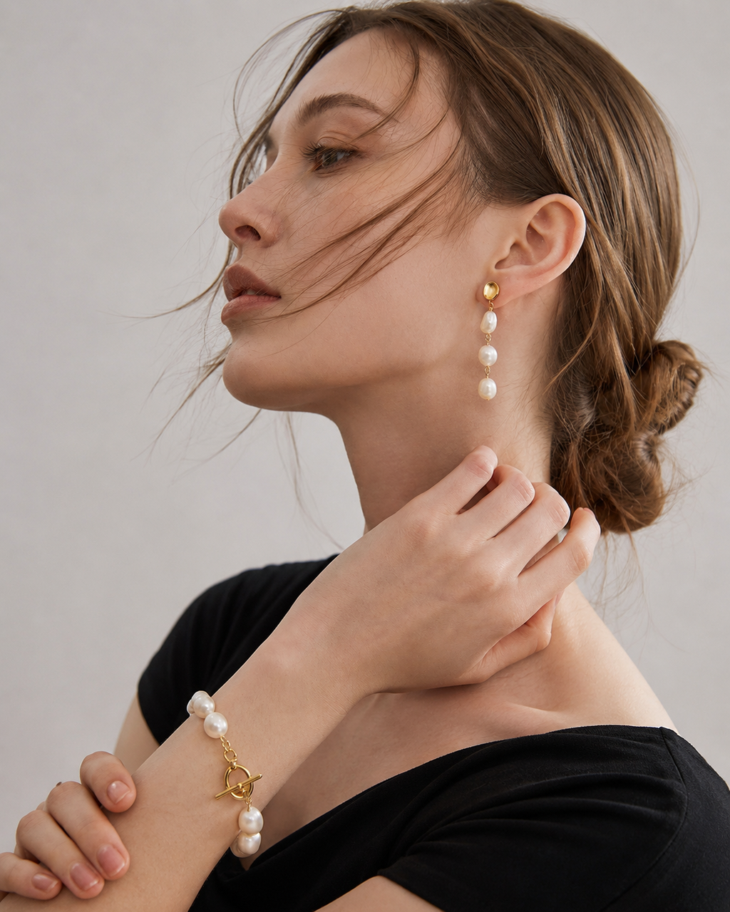 Aurelia Pearl Drop Earrings