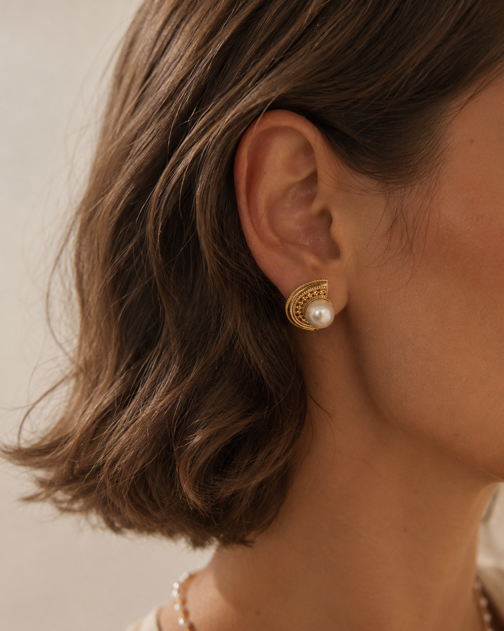 Aurelia Pearl Stud Earrings