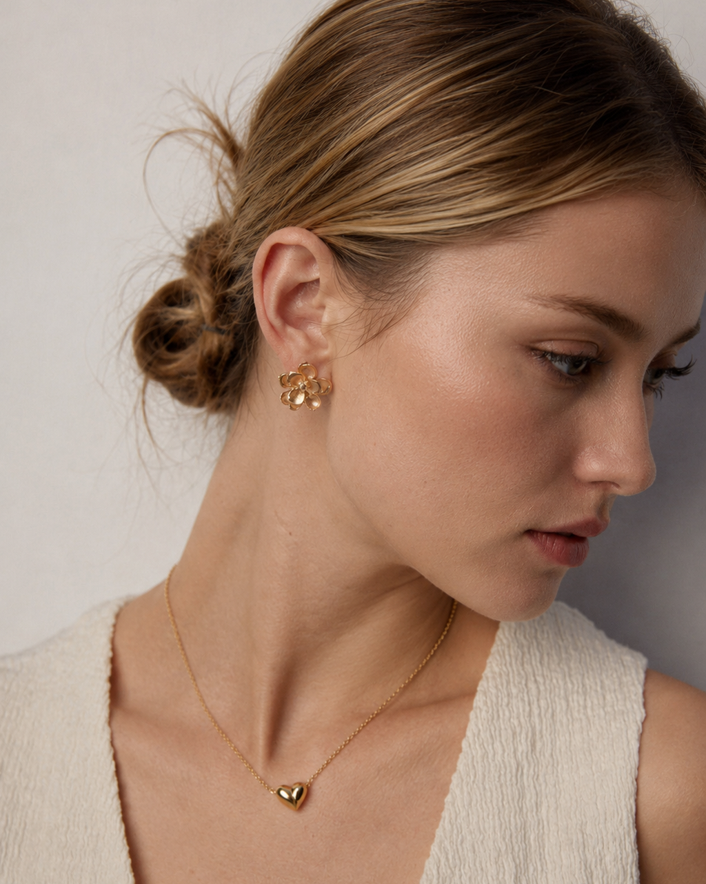 Golden Bloom Stud Earrings