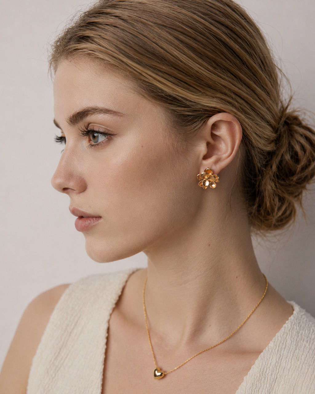 Golden Bloom Stud Earrings