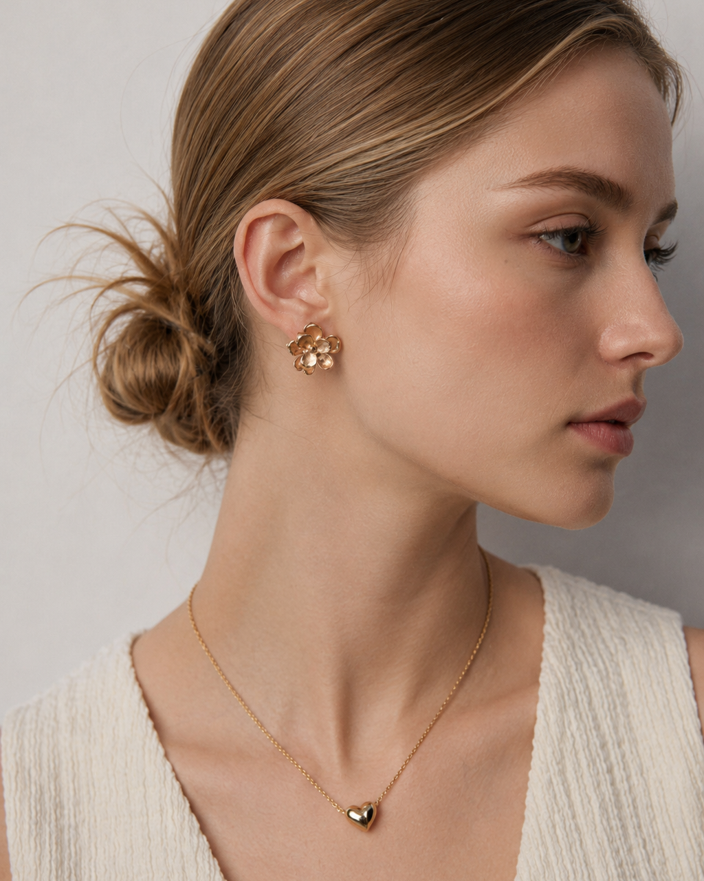 Golden Bloom Stud Earrings