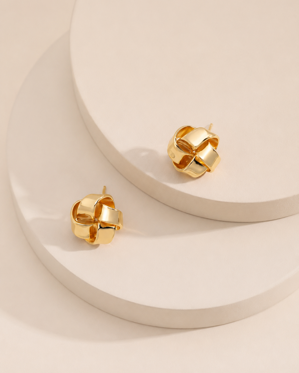 Aurelia Knot Gold Stud Earrings