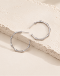 Sculpted Bamboo Hoop Earrings