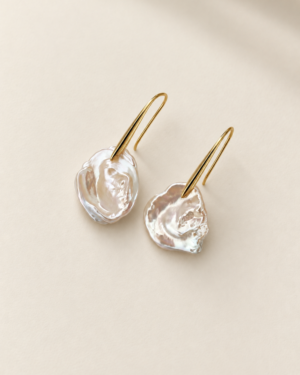 Cloud Petal Baroque Pearl Earrings