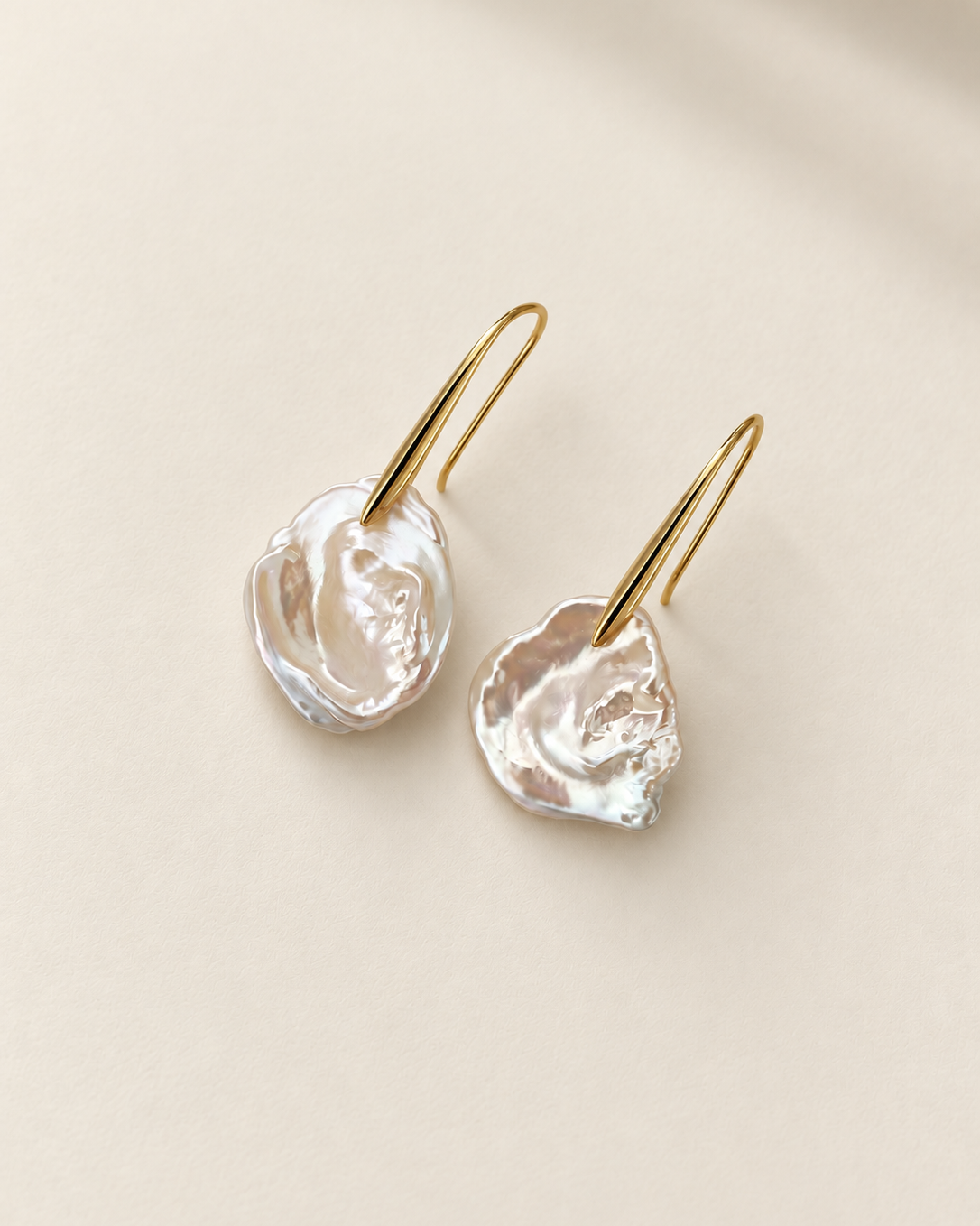 Cloud Petal Baroque Pearl Earrings