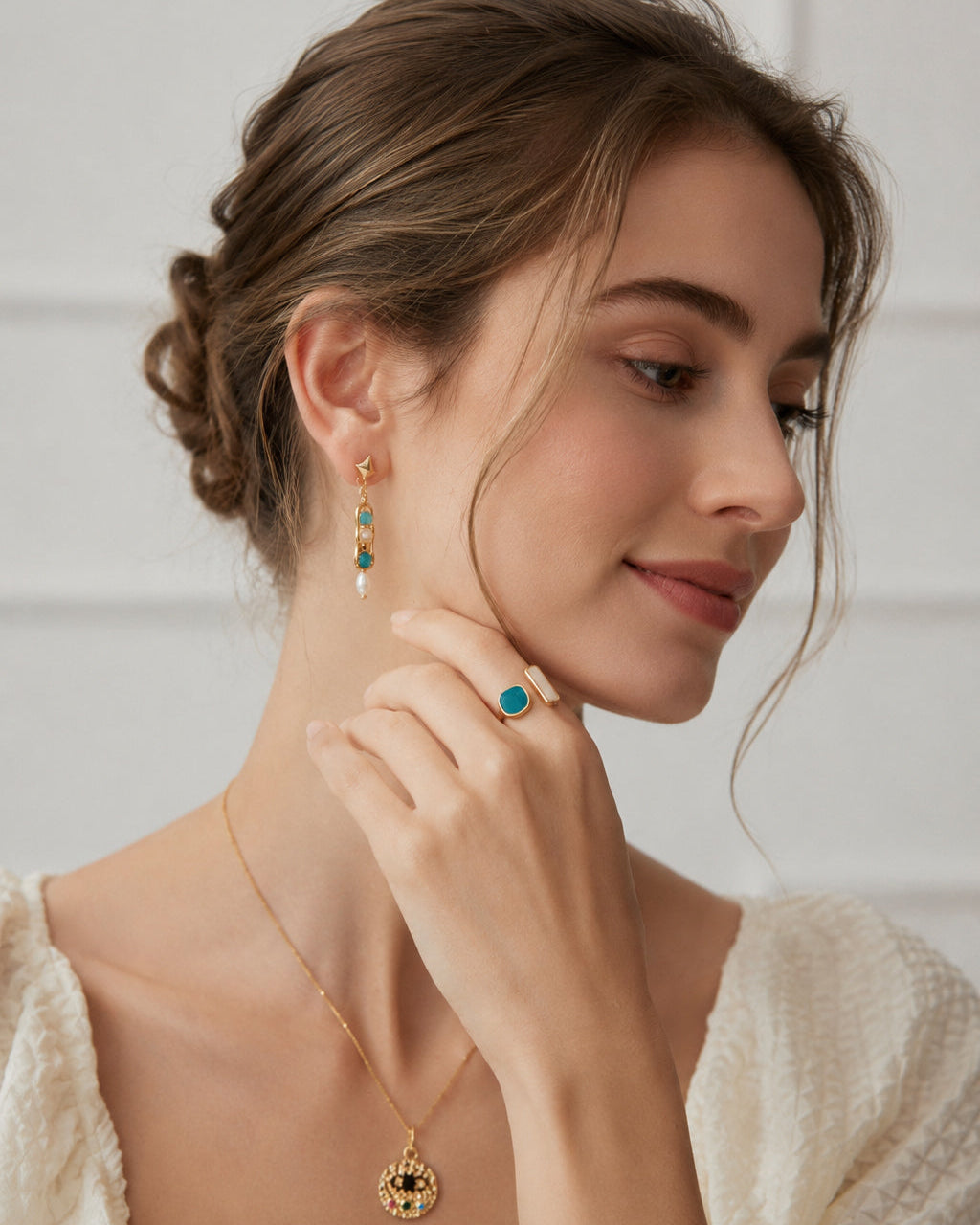 Azure Duo Adjustable Ring