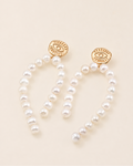 Evil Eye Pearl Drop Earrings