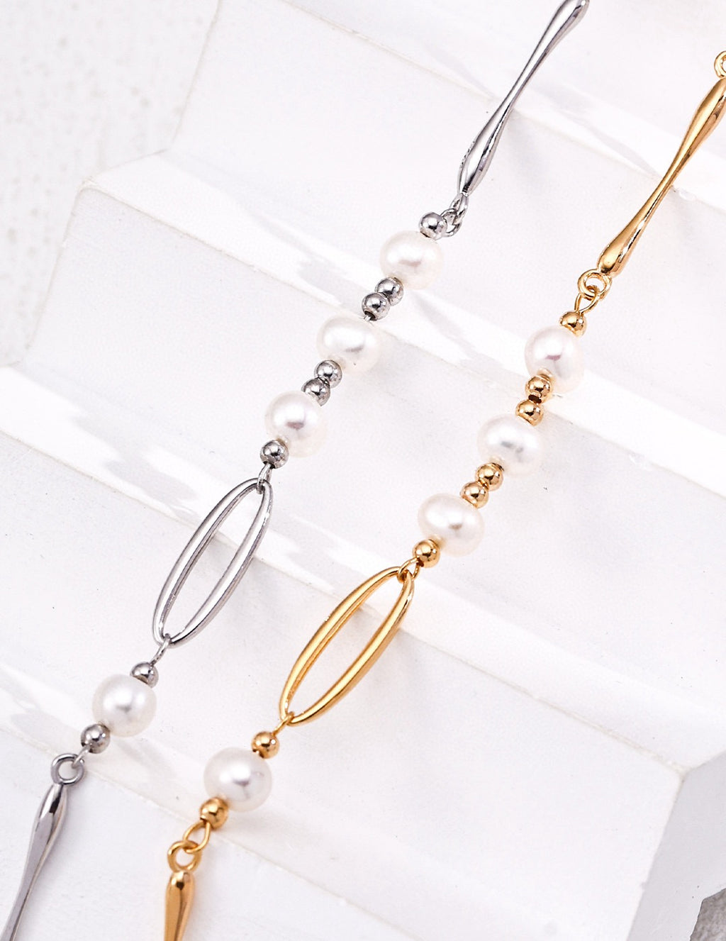 Natural Pearl Gold Chain Necklace | 18K Gold or 18k White Gold-Plated 925 Silver Dainty Pearl Choker