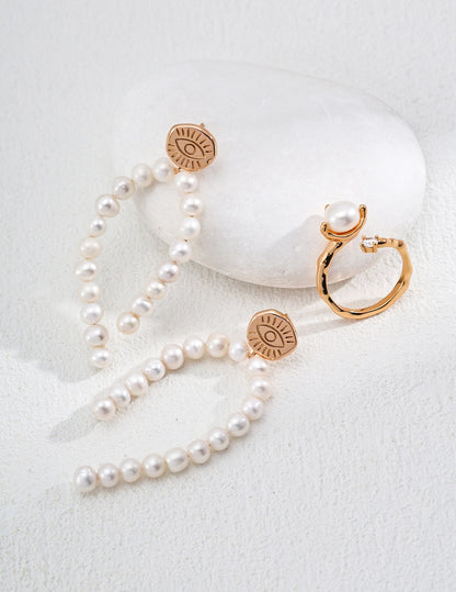 Deluxe-Ohrring mit Barockperlen