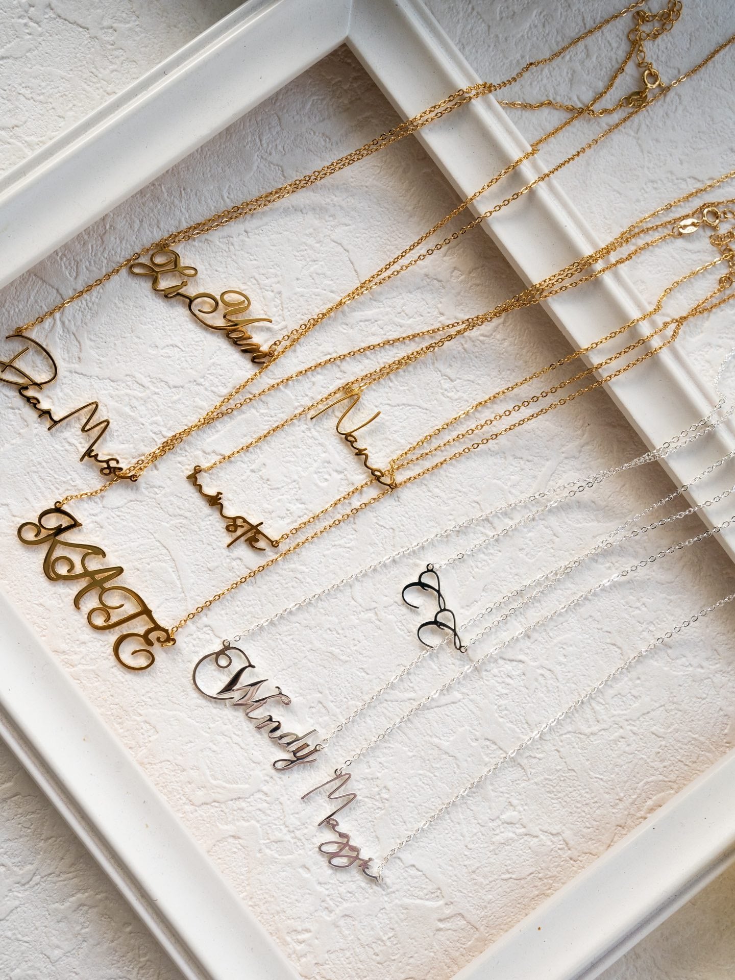 Personalized Name Necklace – Custom 925 Sterling Silver with 18K Gold or White Gold Plating