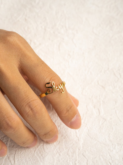 Personalized Custom Ring | 925 Sterling Silver with 18K Gold or White Gold Plating