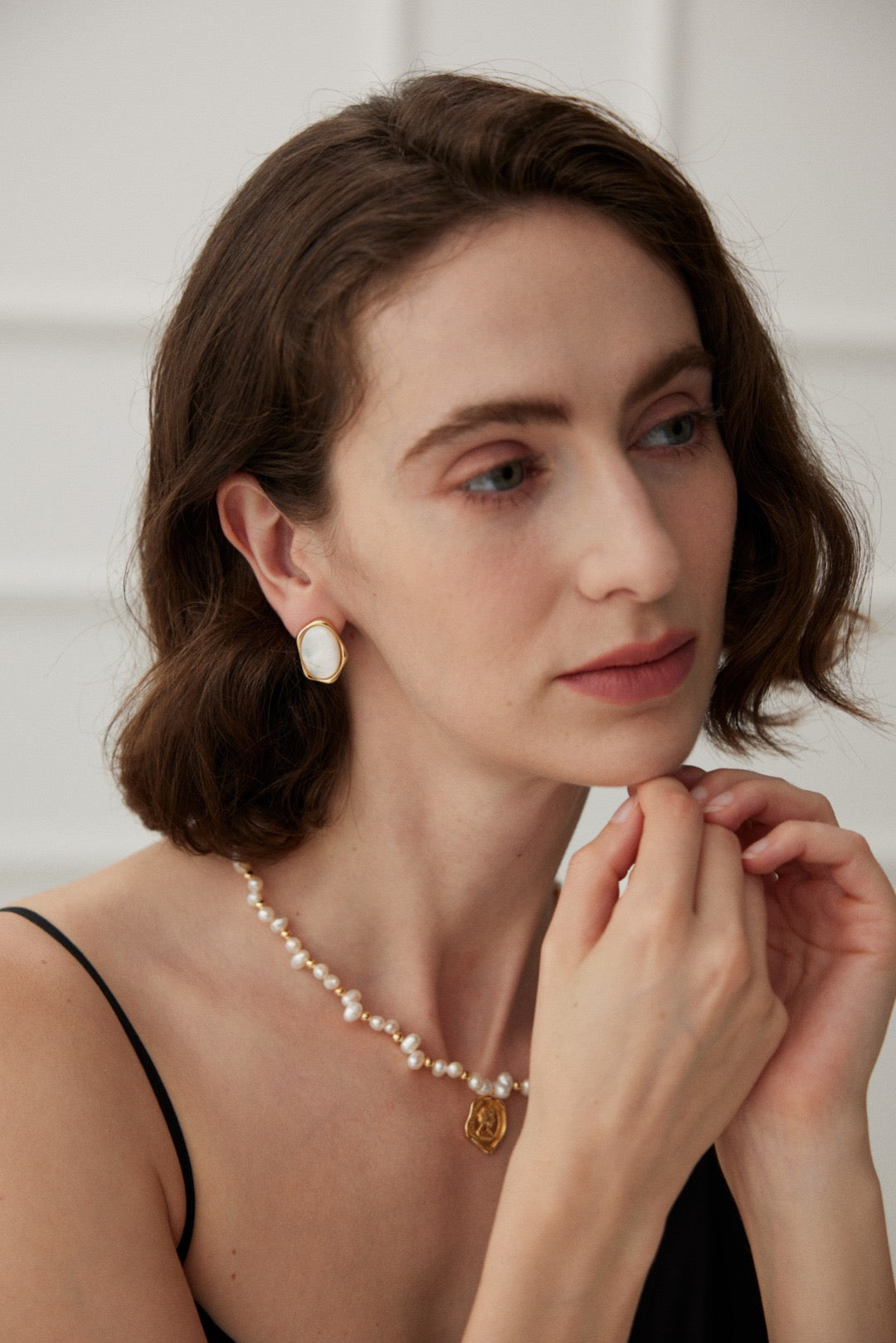 Sterling Silver Mother of Pearl Earrings