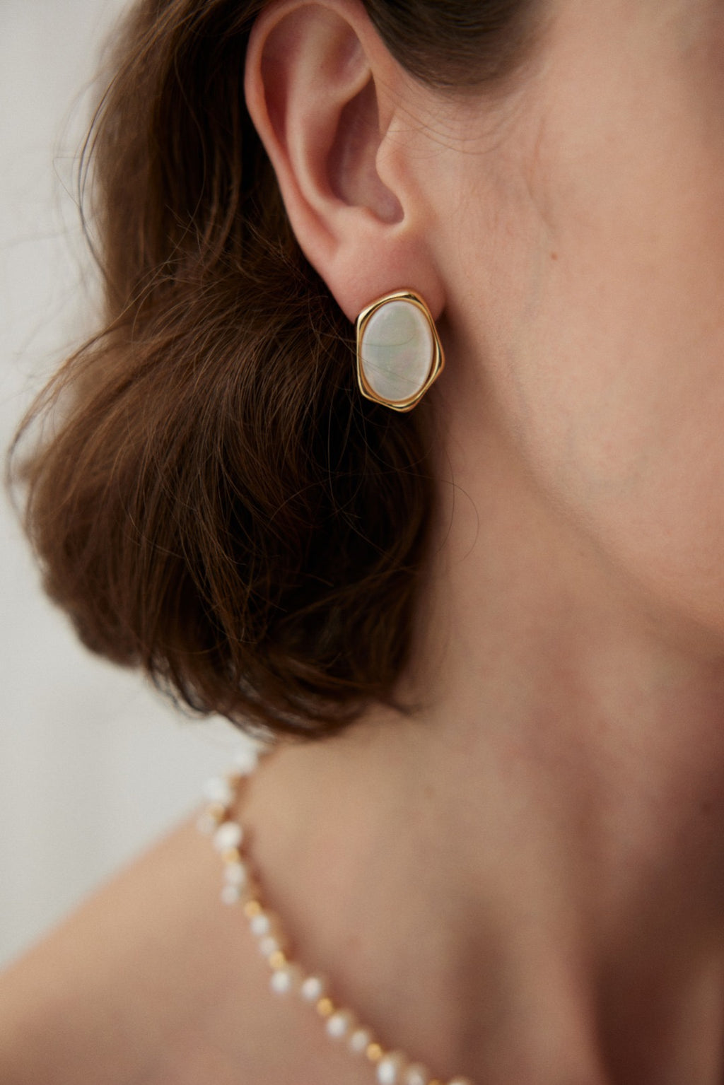 Sterling Silver Mother of Pearl Earrings