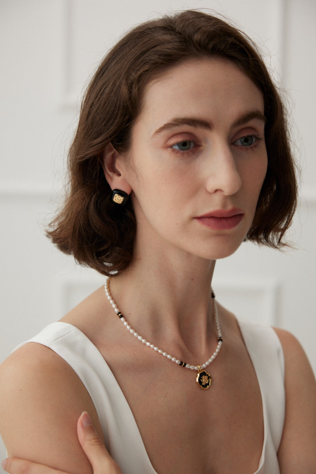 Sterling Silver Enamel Drop Earrings