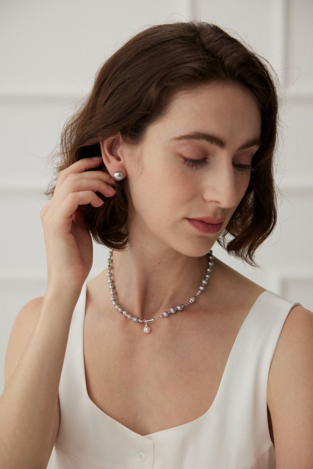 Grey pearl Necklace
