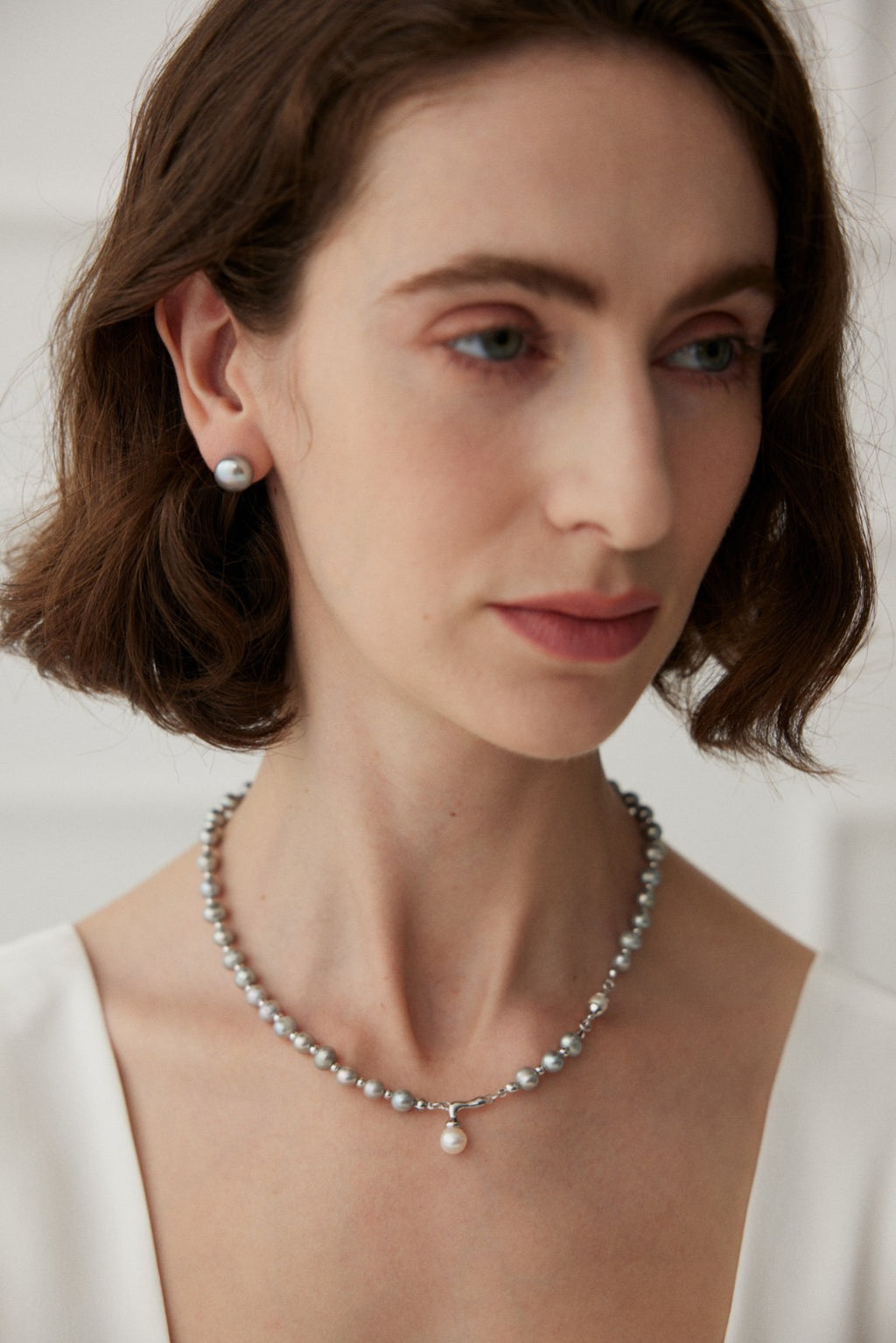 Grey pearl Necklace