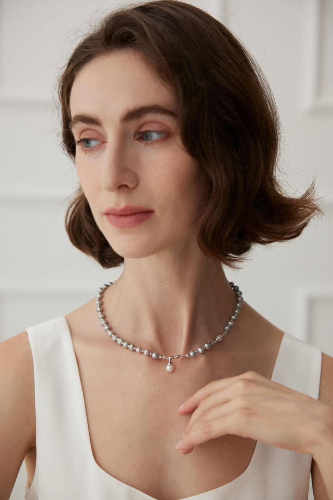 Grey pearl Necklace