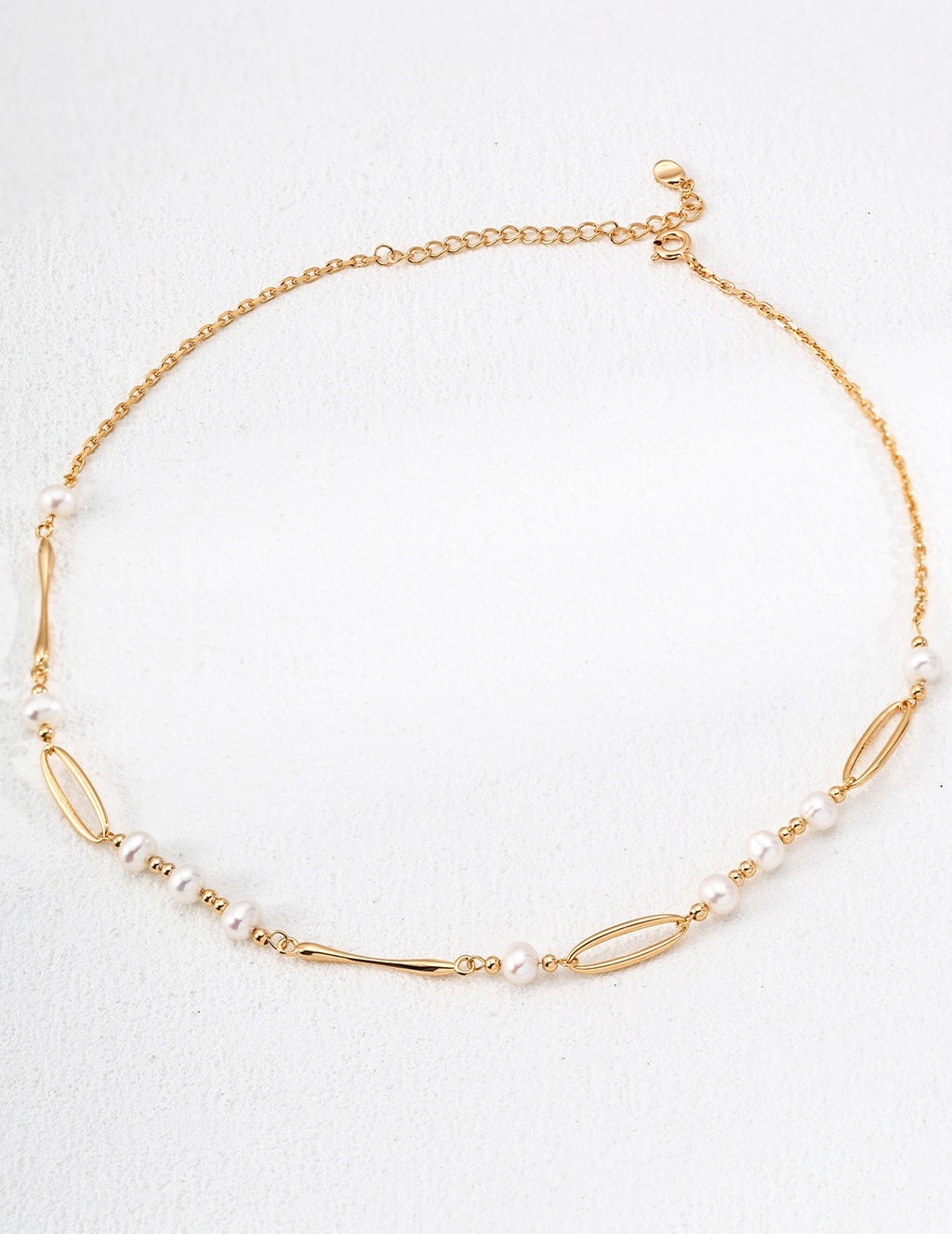 pearl Necklace, 18k gold , elegant Necklace for women, statement jewelry,, gold chain Necklace, enamel jewelry, chic pearl Necklace, 925 Sterling Silver