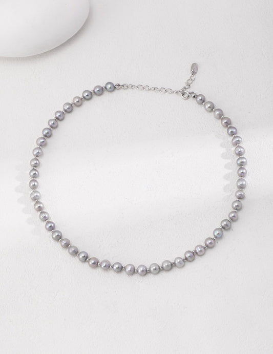 Sterling Silver Pearl Necklace