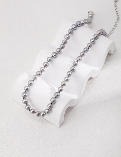 Sterling Silver Pearl Necklace