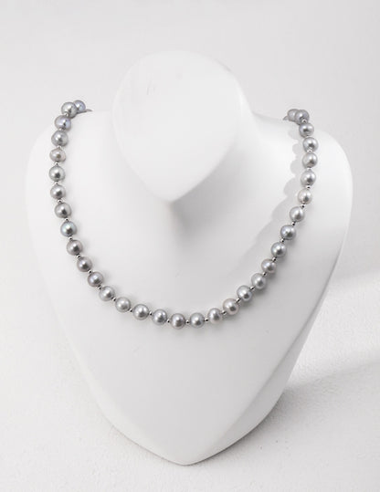 Sterling Silver Pearl Necklace