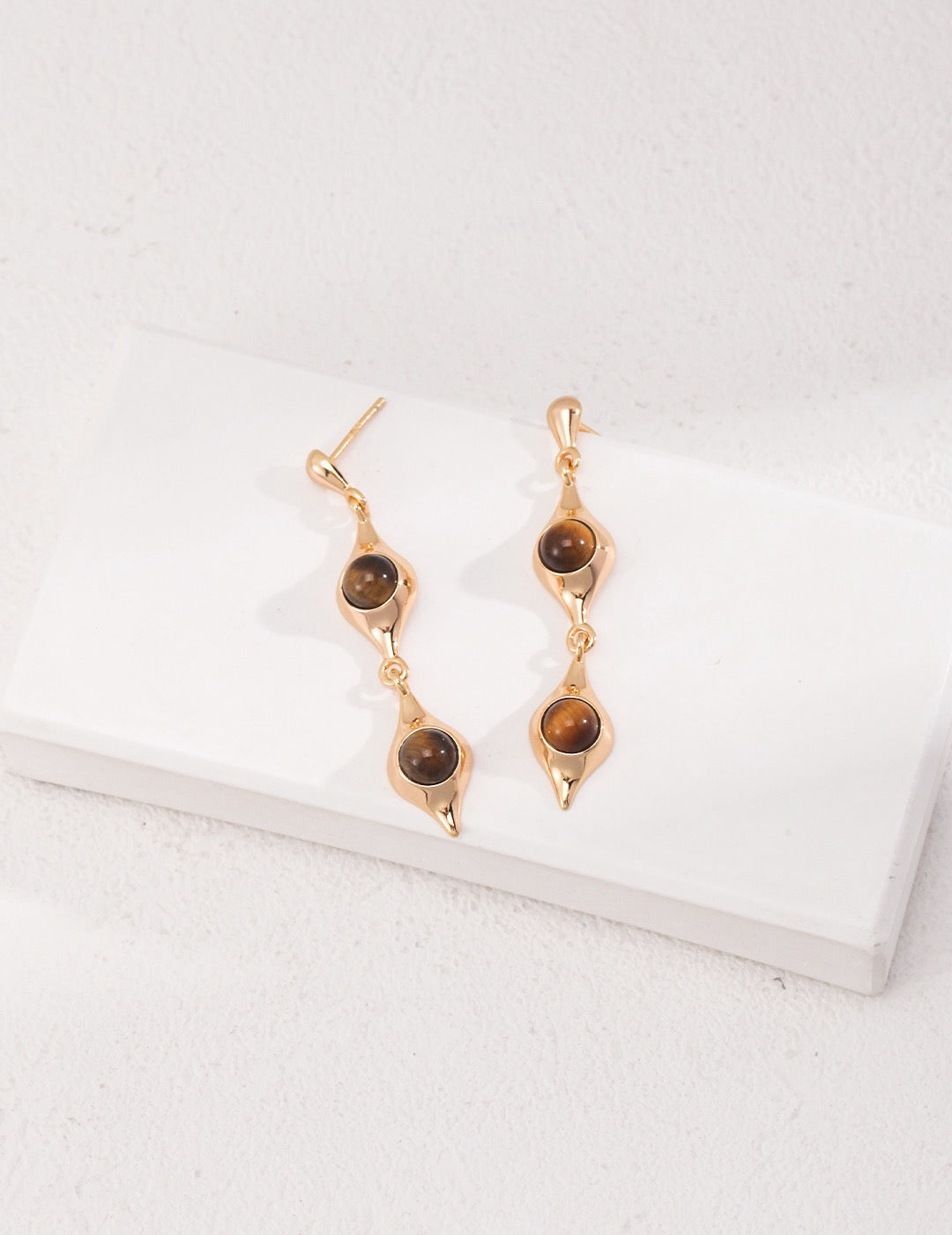 Sterling Silver Tiger's Eye Earrings