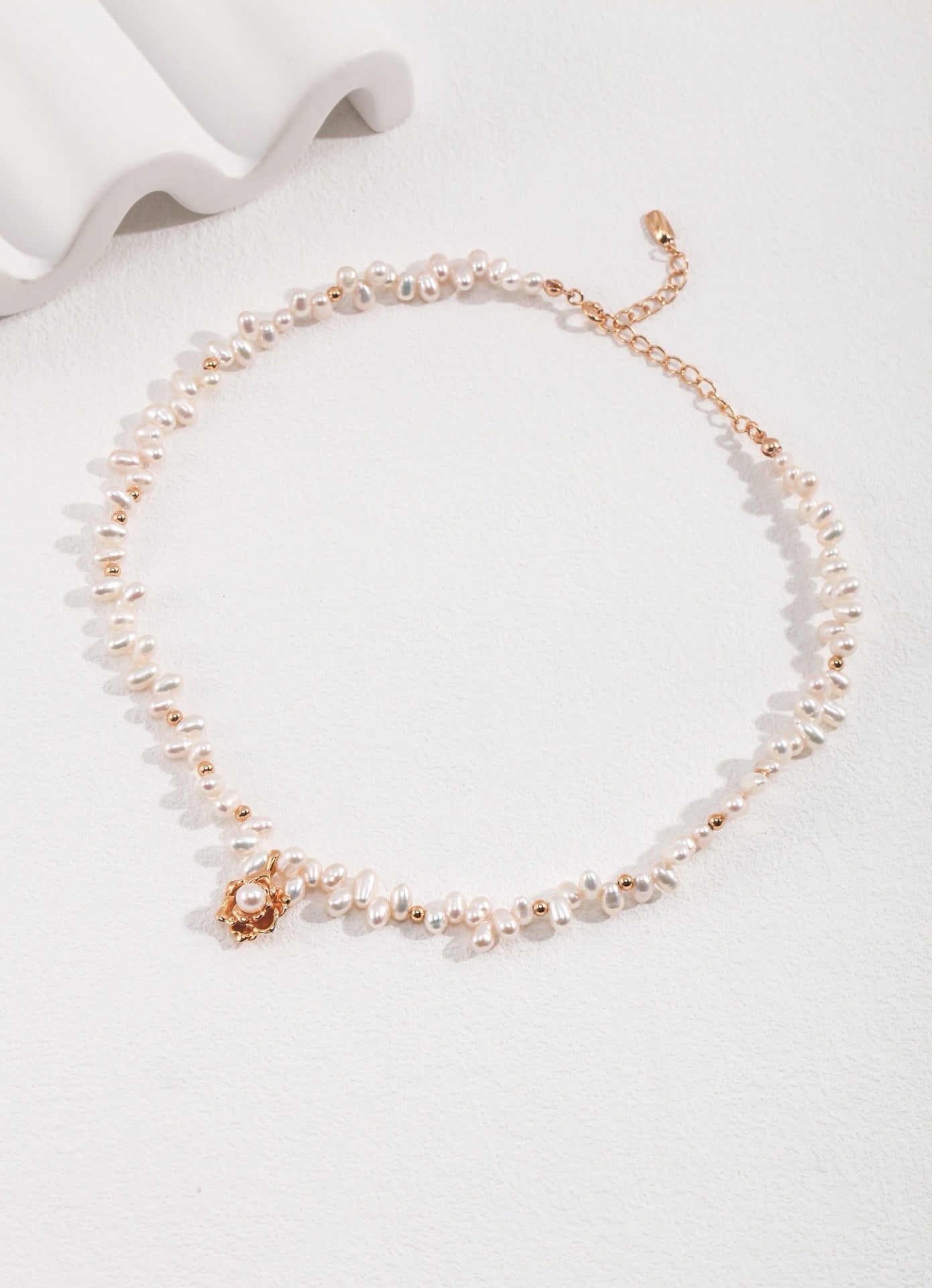 Camellia Pearl Necklace 